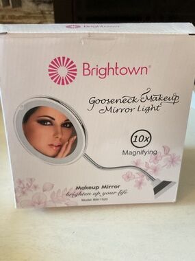 🤩 Brightown Gooseneck Make-Up Mirror Light 10x Magnifying